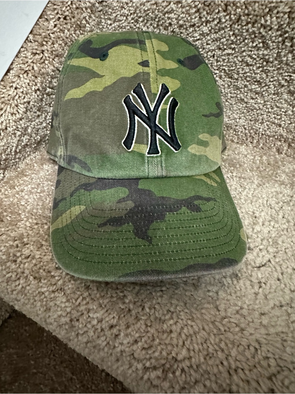 47 Brand Kids Camo Cap with NY Logo - Green